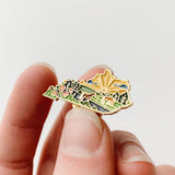 Kentucky Enamel Pin | Gold Soft Enamel Pin | Illustrated United States Pin | Butterfly Clasp | 1.25"