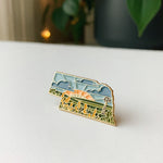 Nebraska Enamel Pin | Gold Soft Enamel Pin | Illustrated United States Pin | Butterfly Clasp | 1.25"
