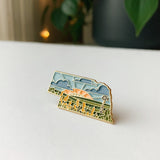 Nebraska Enamel Pin | Gold Soft Enamel Pin | Illustrated United States Pin | Butterfly Clasp | 1.25"