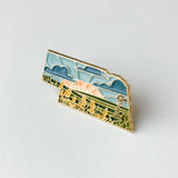 Nebraska Enamel Pin | Gold Soft Enamel Pin | Illustrated United States Pin | Butterfly Clasp | 1.25"