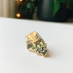 Illinois Enamel Pin | Gold Soft Enamel Pin | Illustrated United States Pin | Butterfly Clasp | 1.25"