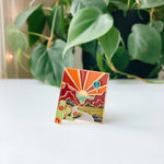 New Mexico Enamel Pin | Gold Soft Enamel Pin | Illustrated United State Pin | Butterfly Clasp | 1.25"
