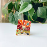 New Mexico Enamel Pin | Gold Soft Enamel Pin | Illustrated United State Pin | Butterfly Clasp | 1.25"