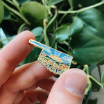 Oklahoma Enamel Pin | Gold Soft Enamel Pin | Illustrated United State Pin | Butterfly Clasp | 1.25"