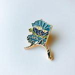 Alaska Enamel Pin | Gold Soft Enamel Pin | Illustrated United State Pin | Butterfly Clasp | 1.25"