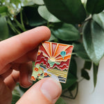 New Mexico Enamel Pin | Gold Soft Enamel Pin | Illustrated United State Pin | Butterfly Clasp | 1.25"