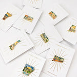 Gold Arkansas Enamel Pin | Arkansas Outline Pin | Illustrated State Pin | Butterfly Clasp | 1"