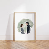 North & South Movie Print | Watercolor Illustration | Wall Art | 8x10" 5x7" Archival Art Print | Book Lover Gift | Elizabeth Gaskell