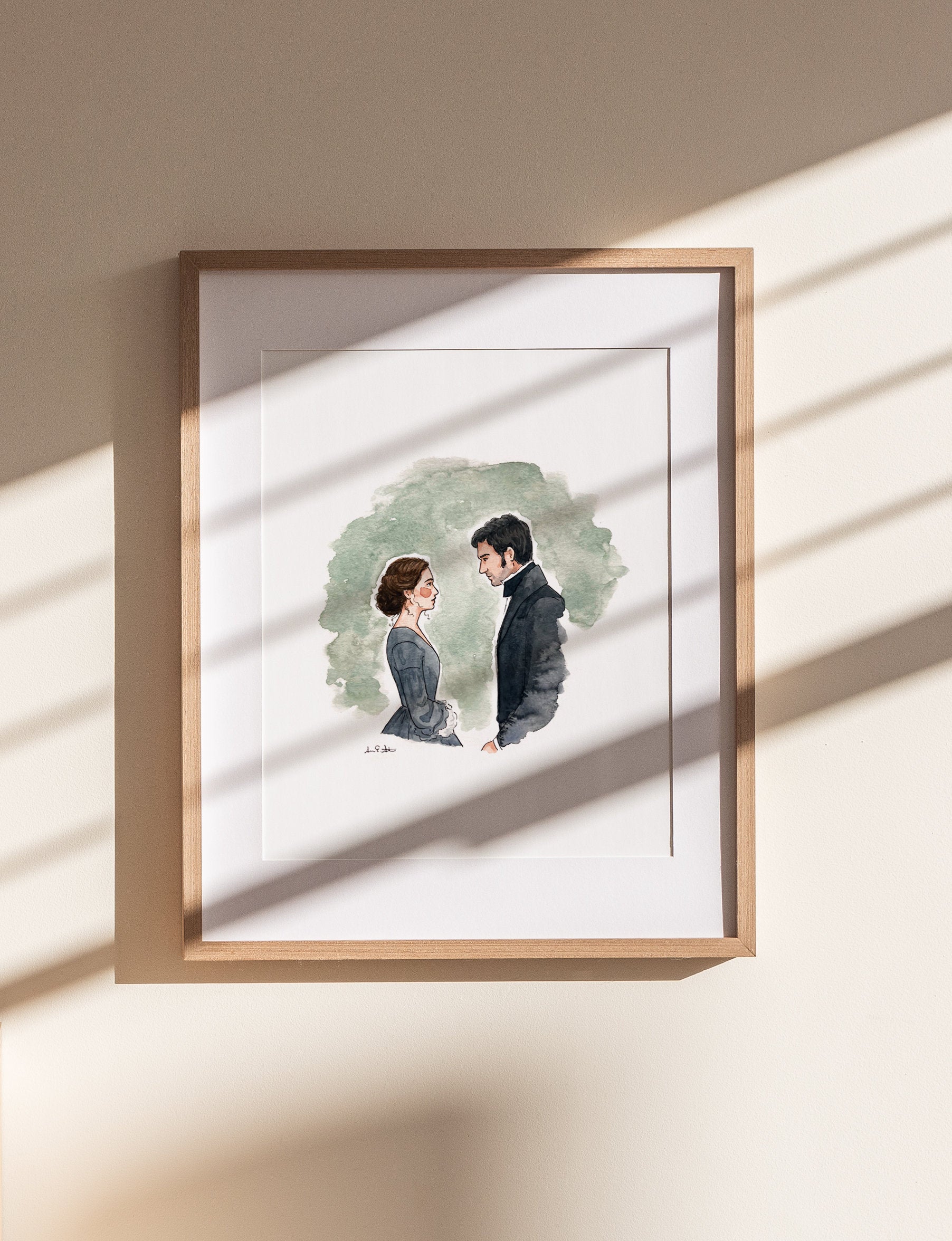 North & South Movie Print | Watercolor Illustration | Wall Art | 8x10" 5x7" Archival Art Print | Book Lover Gift | Elizabeth Gaskell