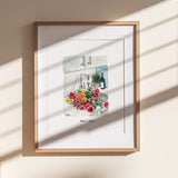 Watercolor Flowers Art Print | Floral | Home Decor | Bouquet | Modern Wildflowers | Colorful Nursery Decor | Minimalist | Bohemian Wall Art