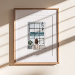 Moody Window Print | Watercolor Illustration | Wall Art | 8x10" 5x7" Archival Art Print