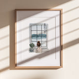 Moody Window Print | Watercolor Illustration | Wall Art | 8x10" 5x7" Archival Art Print