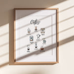 Coffee Print | Watercolor Illustration | Wall Art | 8x10" 5x7" Archival Art Print | Coffee Lover Gift