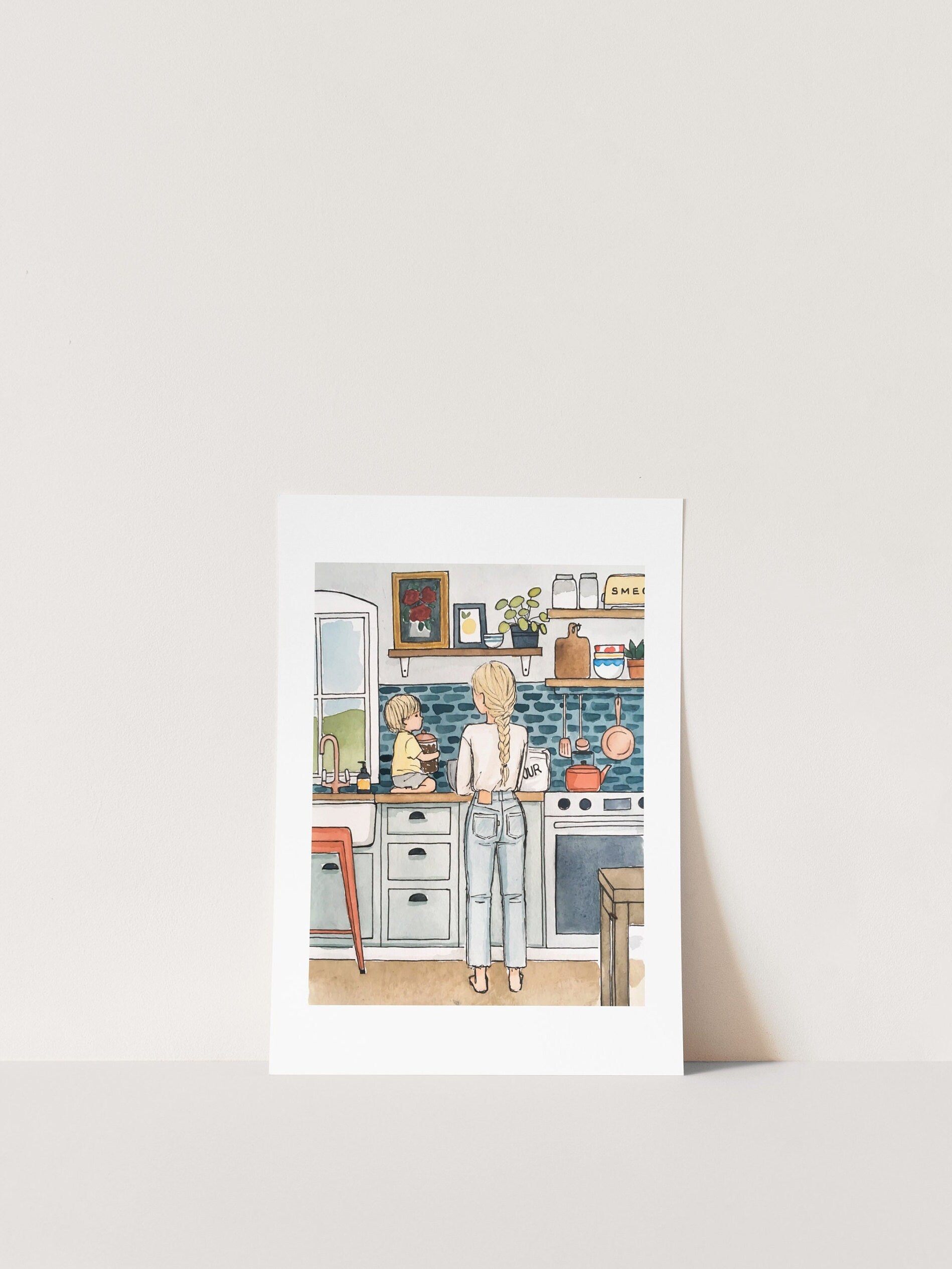 Kitchen Print | Watercolor Illustration | Wall Art | 8x10" 5x7" Archival Art Print