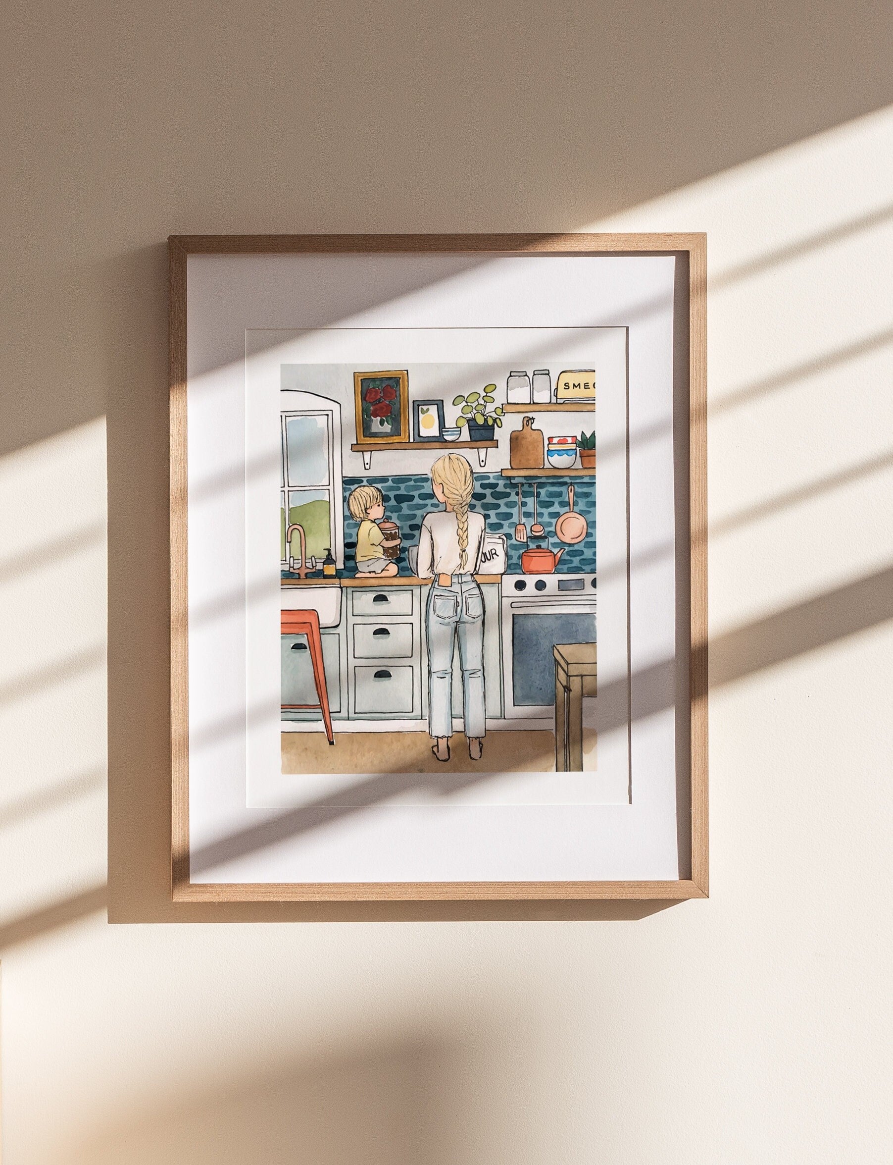 Kitchen Print | Watercolor Illustration | Wall Art | 8x10" 5x7" Archival Art Print