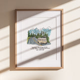 Travel Van Print | Watercolor Illustration Art Print | Travel Gift | Wanderlust | Van Travel Painting