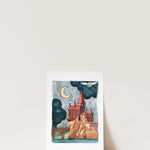 Wizard School Print | Watercolor Illustration | Wizarding Nursery Decor | Wall Art | 8x10" 5x7" Archival Art Print | Book Lover Gift