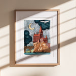 Wizard School Print | Watercolor Illustration | Wizarding Nursery Decor | Wall Art | 8x10" 5x7" Archival Art Print | Book Lover Gift