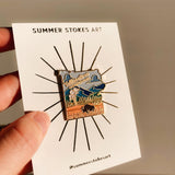 Yellowstone National Park Enamel Pin | Illustrated Pin | Butterfly Clasp | 1"