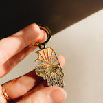 Illinois Gold Enamel Keychain | Illinois Outline Key Ring | Soft Enamel Illustrated State Keychain 1.75"