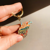 Gold West Virginia Soft Enamel Keychain 1.5" | West Virginia Outline Key Ring | Illustrated State Keychain