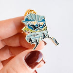 Alaska Soft Enamel Keychain | Alaska Outline Key Ring | Illustrated State Keychain 1.5"