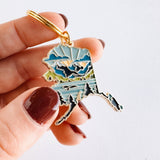 Alaska Soft Enamel Keychain | Alaska Outline Key Ring | Illustrated State Keychain 1.5"