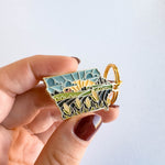 Iowa Soft Enamel Keychain | Iowa Outline Key Ring | Illustrated State Keychain 1.5"