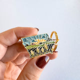 Iowa Soft Enamel Keychain | Iowa Outline Key Ring | Illustrated State Keychain 1.5"