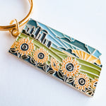 Kansas Soft Enamel Keychain | Kansas Outline Key Ring | Illustrated State Keychain 1.5"