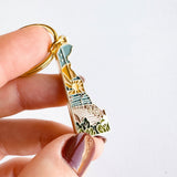 Delaware Soft Enamel Keychain | Delaware Outline Key Ring | Illustrated State Keychain 1.5"