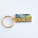 Kansas Soft Enamel Keychain | Kansas Outline Key Ring | Illustrated State Keychain 1.5"