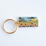 Kansas Soft Enamel Keychain | Kansas Outline Key Ring | Illustrated State Keychain 1.5"