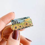 Kansas Soft Enamel Keychain | Kansas Outline Key Ring | Illustrated State Keychain 1.5"
