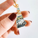 New Hampshire Soft Enamel Keychain | New Hampshire Outline Key Ring | Illustrated State Keychain 1.5"