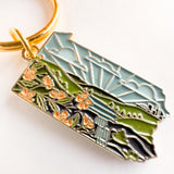 Pennsylvania Soft Enamel Keychain | Washington Outline Key Ring | Illustrated State Keychain 1.5"