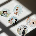 Literary Watercolor Sticker | Pride & Prejudice Sticker | Jane Eyre | Little Women | Watercolor Illustration | Book Lover Gift | Book Art