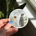 Literary Watercolor Sticker | Pride & Prejudice Sticker | Jane Eyre | Little Women | Watercolor Illustration | Book Lover Gift | Book Art