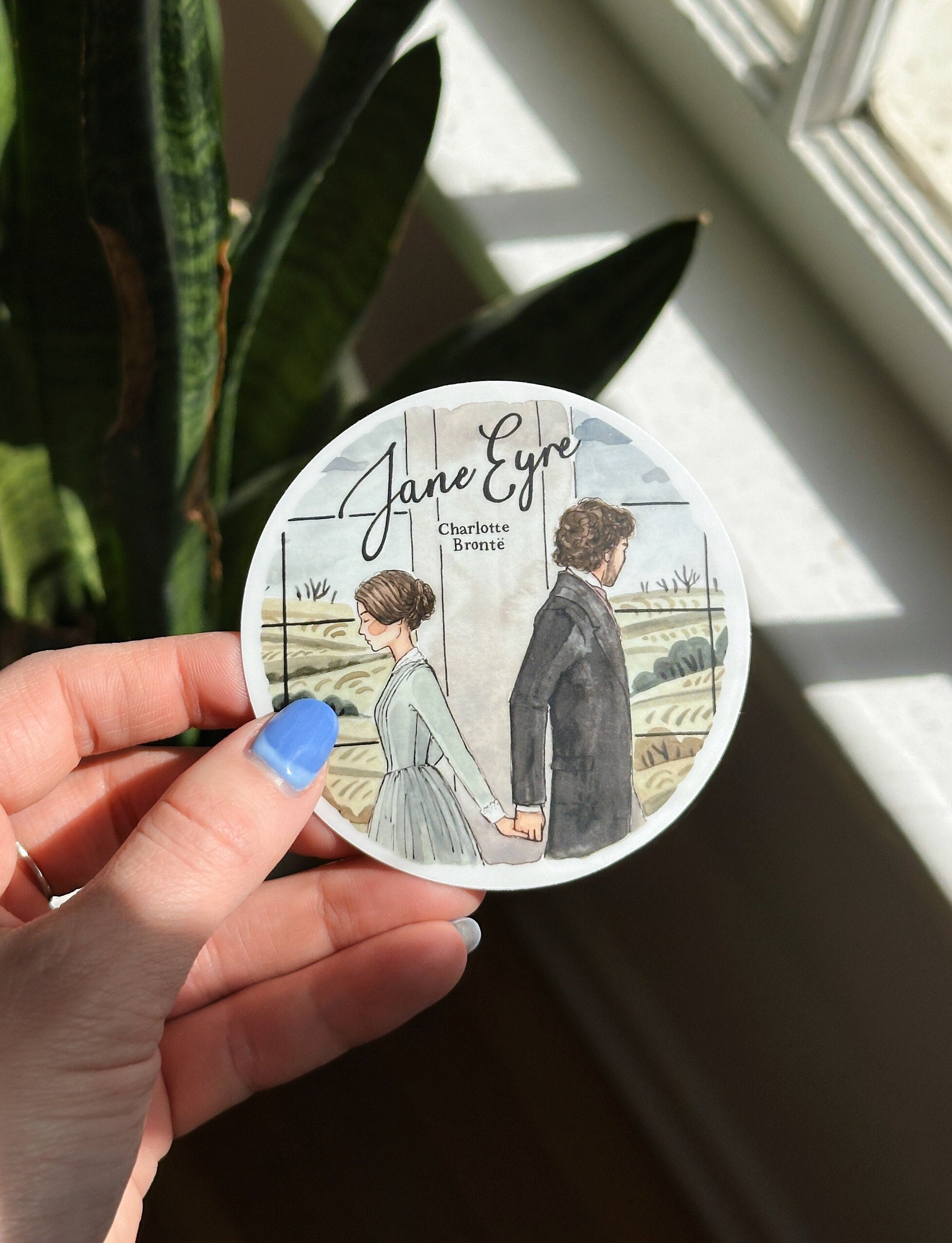 Literary Watercolor Sticker | Pride & Prejudice Sticker | Jane Eyre | Little Women | Watercolor Illustration | Book Lover Gift | Book Art