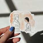 Literary Watercolor Sticker | Pride & Prejudice Sticker | Jane Eyre | Little Women | Watercolor Illustration | Book Lover Gift | Book Art