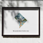 Washington DC Physical Art Print | State Wall Art | 5x7, 8x10, 11x14, 16x20 Archival Art Print | DC Illustrated Poster