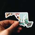 Maryland Durable Sticker | High Quality Bumper Sticker | United States Vinyl Decal | Weatherproof State Sticker | Water Bottle Sticker | 4"