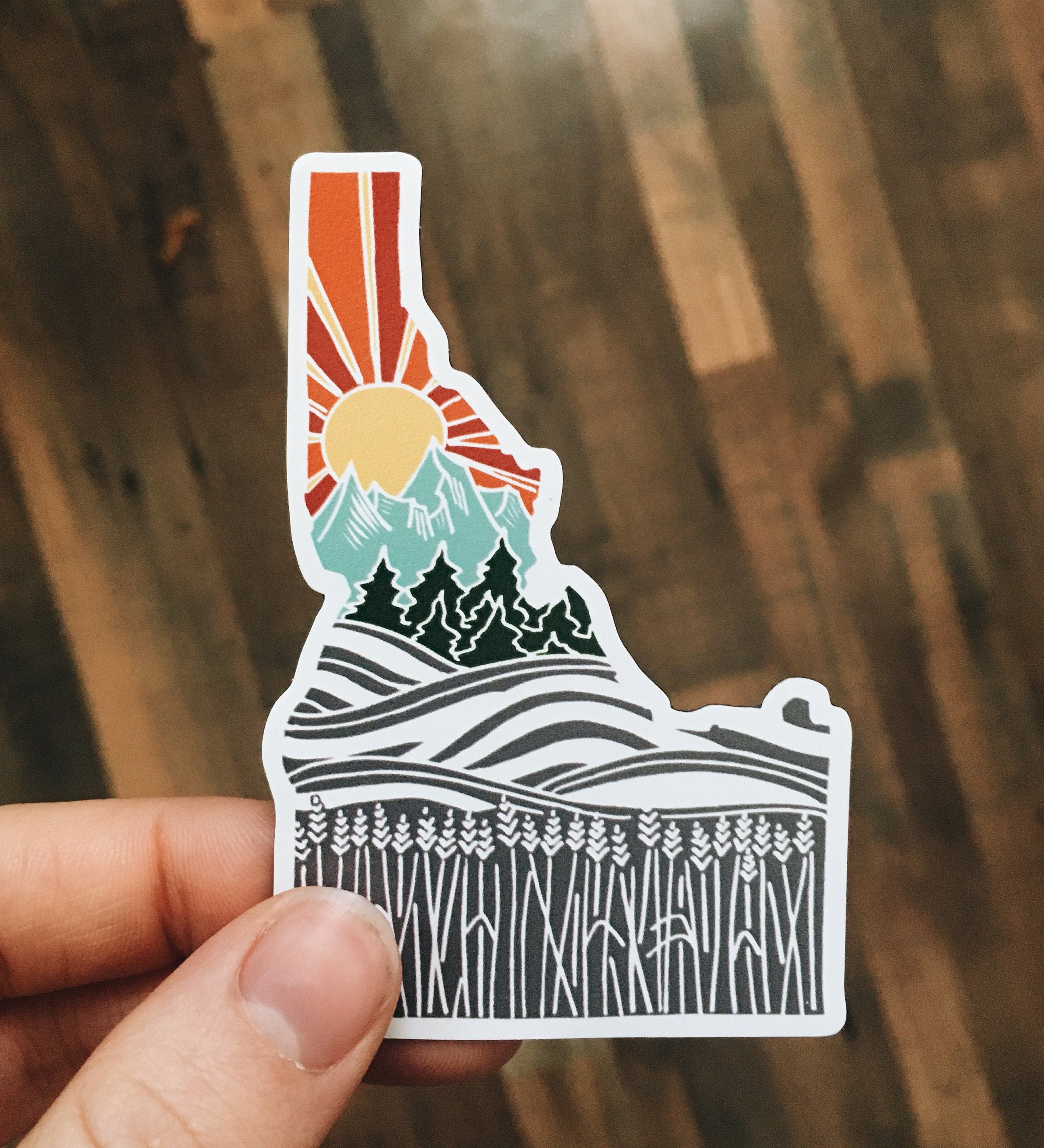 Idaho Car Magnet | Weatherproof State Magnet | Outdoorsy Magnet | Pacific Northwest Magnet | Car Magnet | Fridge Magnet