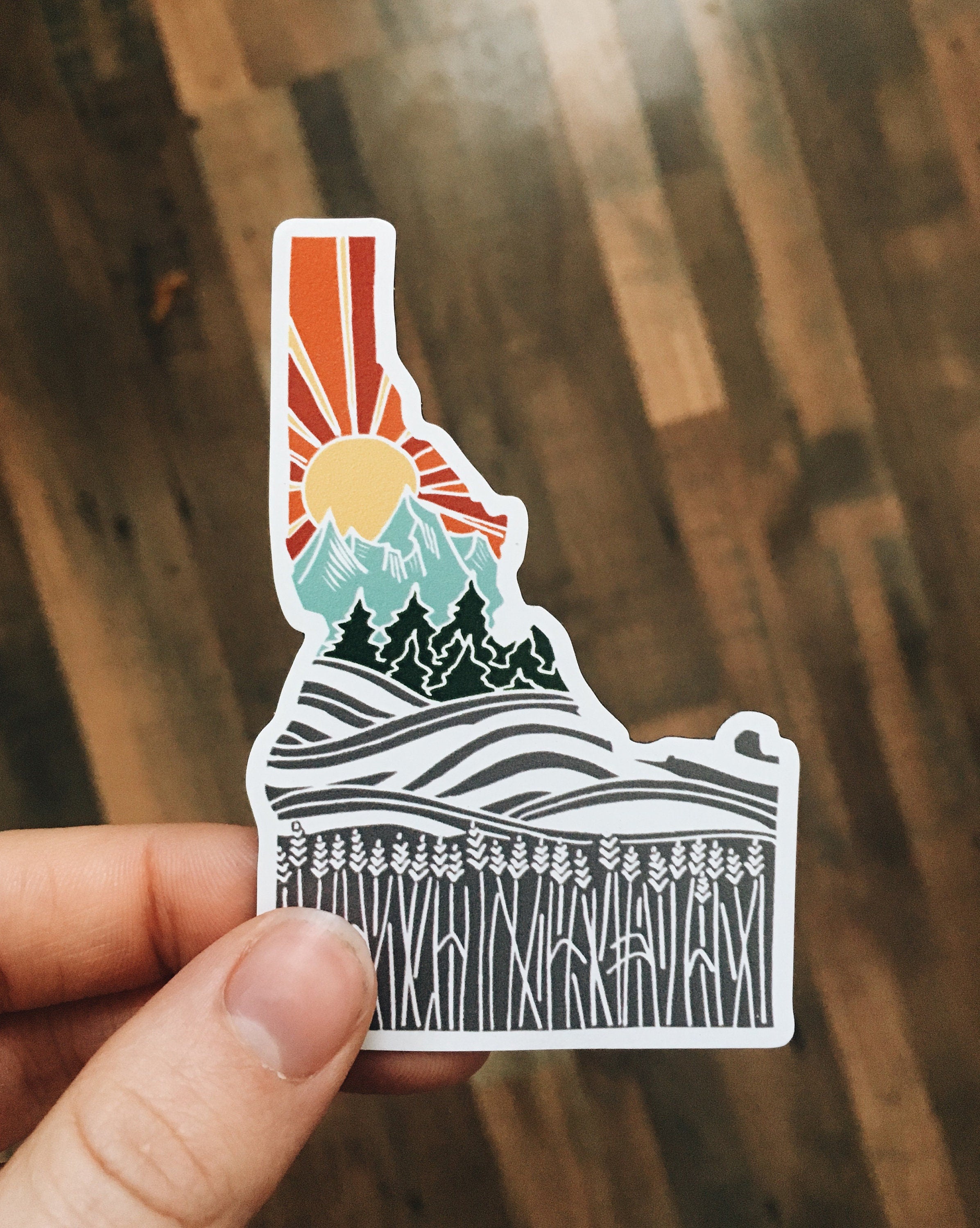 Idaho Car Magnet | Weatherproof State Magnet | Outdoorsy Magnet | Pacific Northwest Magnet | Car Magnet | Fridge Magnet