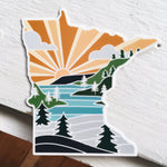 Minnesota Weatherproof Sticker | Durable Vinyl Decal | High Quality State Sticker | Outdoor Sticker | Minnesota Gift | Bumper Sticker | 4"