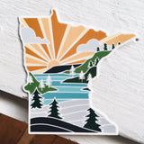Minnesota Weatherproof Sticker | Durable Vinyl Decal | High Quality State Sticker | Outdoor Sticker | Minnesota Gift | Bumper Sticker | 4"