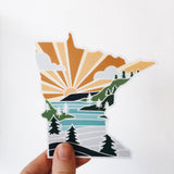 Minnesota Weatherproof Sticker | Durable Vinyl Decal | High Quality State Sticker | Outdoor Sticker | Minnesota Gift | Bumper Sticker | 4"