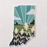 Indiana Durable Sticker | High Quality Bumper Sticker | United States Vinyl Decal | Weatherproof Sticker | Water Bottle Sticker | 4"