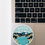 Banff Weatherproof Sticker | Durable, Outdoor Vinyl Decal | Illustrated Banff National Park | Canada | Outdoor Sticker | Outdoorsy Gift
