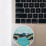 Banff Weatherproof Sticker | Durable, Outdoor Vinyl Decal | Illustrated Banff National Park | Canada | Outdoor Sticker | Outdoorsy Gift
